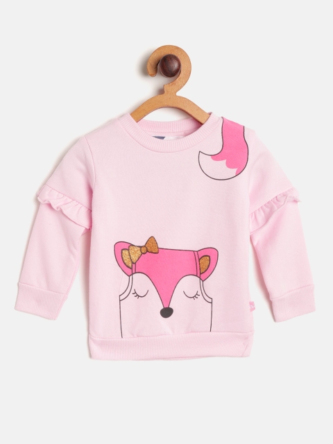 

Moms Love Girls Pink Pure Cotton Printed Sweatshirt