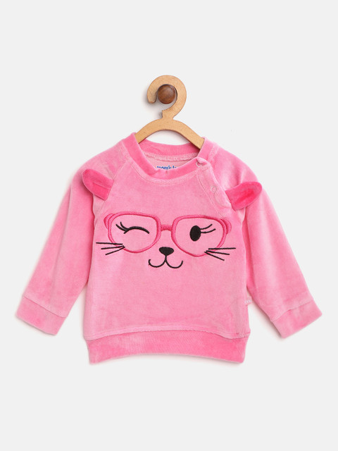 

Moms Love Girls Pink & Black Embroidered Sweatshirt