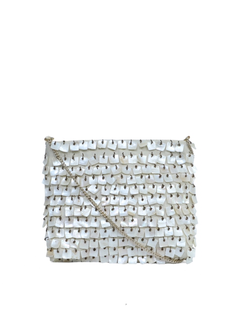 

Diwaah White Embellished Sling Bag