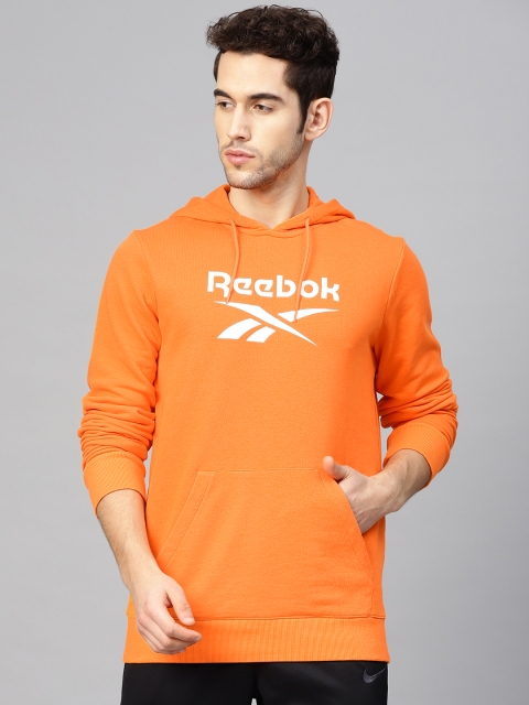 

Reebok Classic Men Orange Vector Printed Hooded Sweatshirt