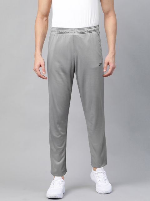 

Reebok Men Grey Solid Knit Training Track Pants