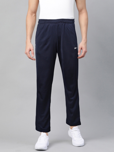 

Reebok Men Navy Blue Solid Knit Training Track Pants