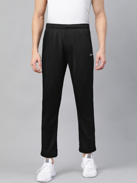 

Reebok Men Black Solid Knit Training Track Pants