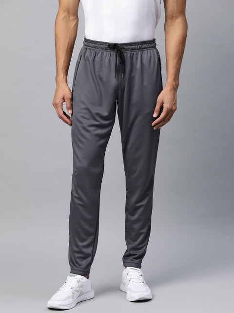 

Reebok Men Charcoal Grey Solid Training Wor Elitage Track Pants