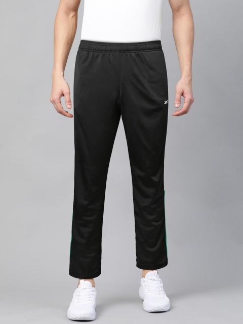

Reebok Men Black Solid Foundation Training Track Pants