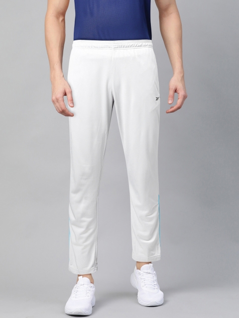 

Reebok Men Off-White Solid Foundation Training Track Pants