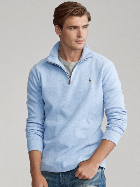 

Polo Ralph Lauren Men Blue Solid Pullover Sweater