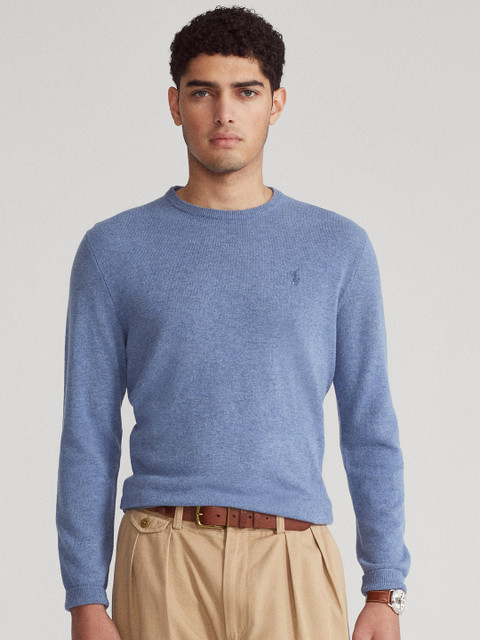 

Polo Ralph Lauren Men Merino Wool Crewneck Jumper, Blue