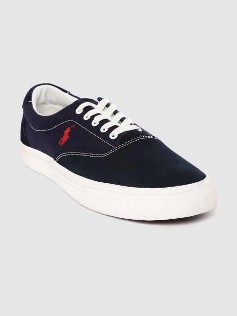 

Polo Ralph Lauren Men Navy Blue Thorton Solid Sneakers