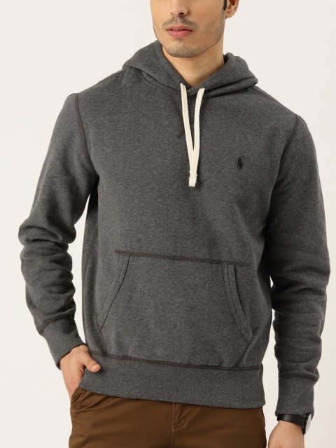 

Polo Ralph Lauren Men Charcoal Grey Solid Pullover Sweater