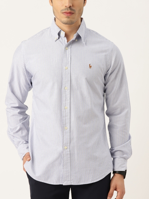 

Polo Ralph Lauren Men Custom Fit Striped Shirt, White
