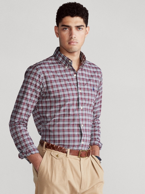 

Polo Ralph Lauren Custom Fit Plaid Poplin Shirt, Maroon