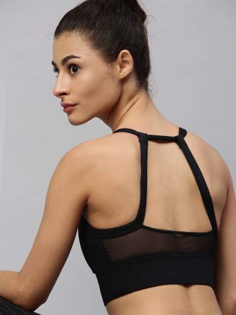 

Nike Black Solid Non-Wired Lightly Padded DRI-Fit SWOOSH NK AIR Training Sports Bra CJ0701