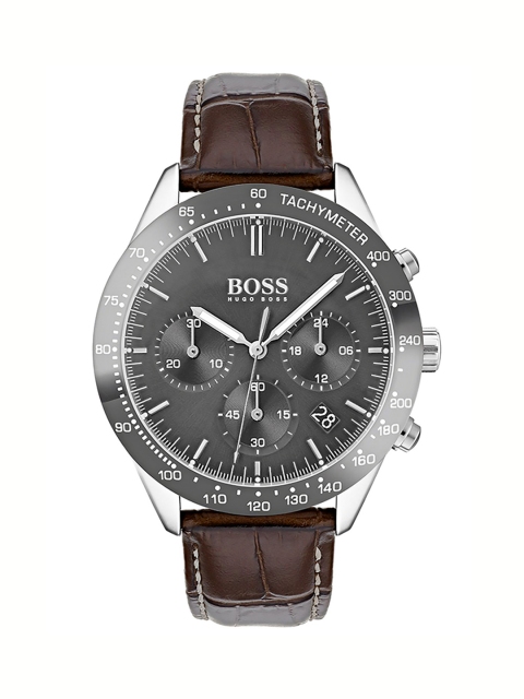 

Hugo Boss Men Gunmetal-Toned Contemporary Sport Chronograph Analogue Watch 1513598, Metallic