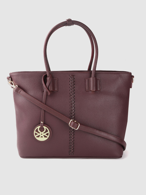 

United Colors of Benetton Burgundy Solid Shoulder Bag