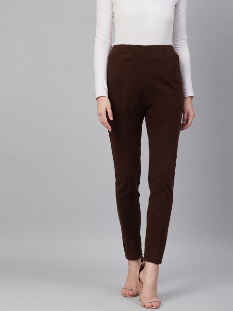 

Cayman Women Coffee Brown Solid Regular Fit Trousers