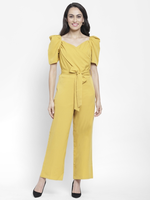 

NIXX Women Mustard Yellow Solid Jumpsuit