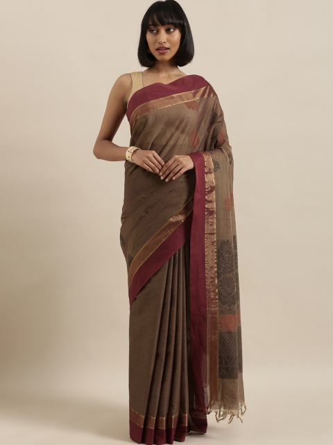 

The Chennai Silks Brown Woven Design Pure Cotton Saree