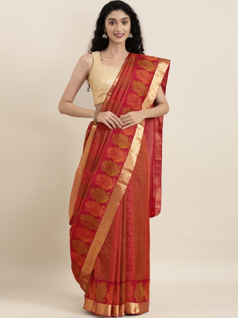 

The Chennai Silks Red Pure Silk Woven Design Kanjeevaram Saree