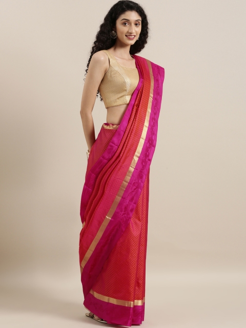 

The Chennai Silks Magenta Pure Silk Woven Design Kanjeevaram Saree