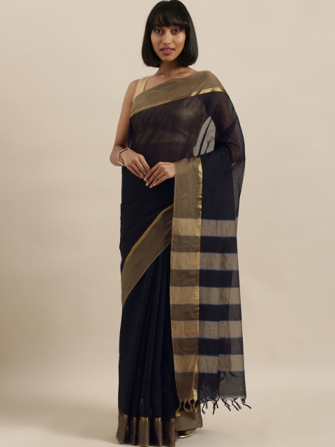 

The Chennai Silks Black Woven Design Pure Cotton Saree