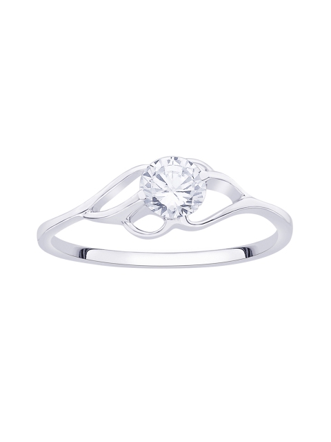 

Peora Rhodium-Plated Sterling Silver Stone-Studded Ring