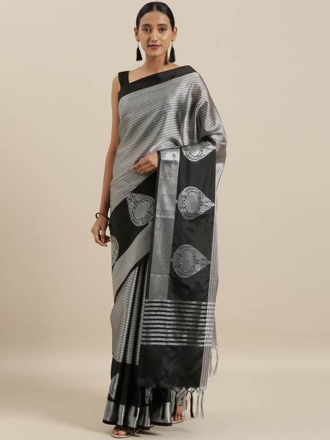 

The Chennai Silks Classicate Grey Woven Design Organza Saree