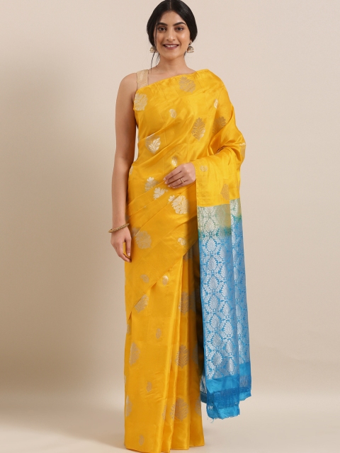 

The Chennai Silks Yellow Pure Silk Woven Design Kanjeevaram Saree
