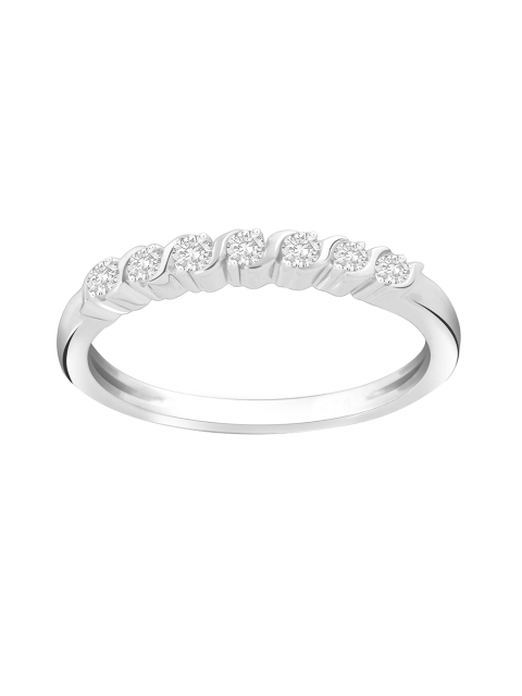 

Peora Rhodium-Plated & 925 Sterling Silver Stone-Studded Ring