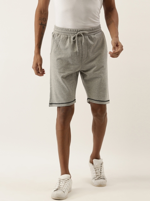 

ether Men Grey Melange Solid Regular Fit Regular Shorts