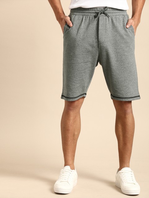 

ether Men Grey Solid Regular Fit Regular Shorts