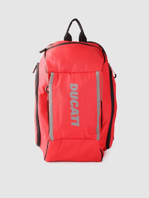 

Ducati Men Red Brand Logo 16 Inch Laptop Backpack with Rain Cover