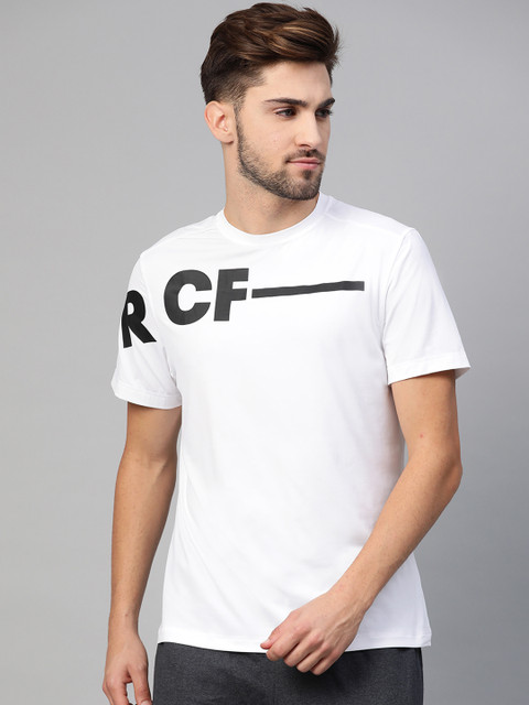 

Reebok Men White Solid Crossfunctional Activchill Training T-shirt