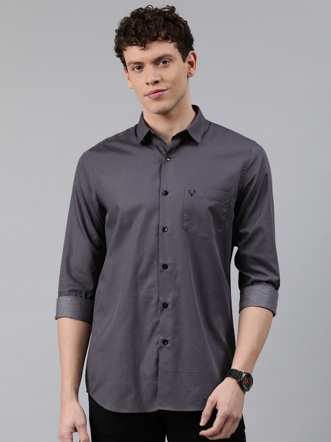 

Allen Solly Men Grey Slim Fit Self Design Casual Shirt