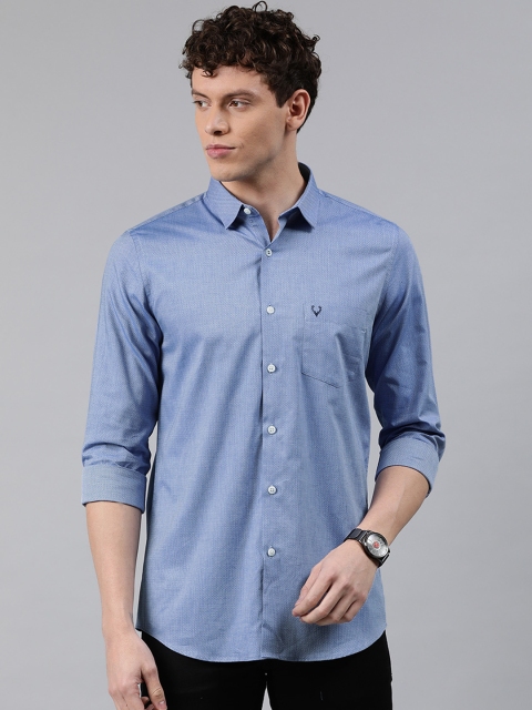 

Allen Solly Men Blue Slim Fit Self Design Casual Shirt