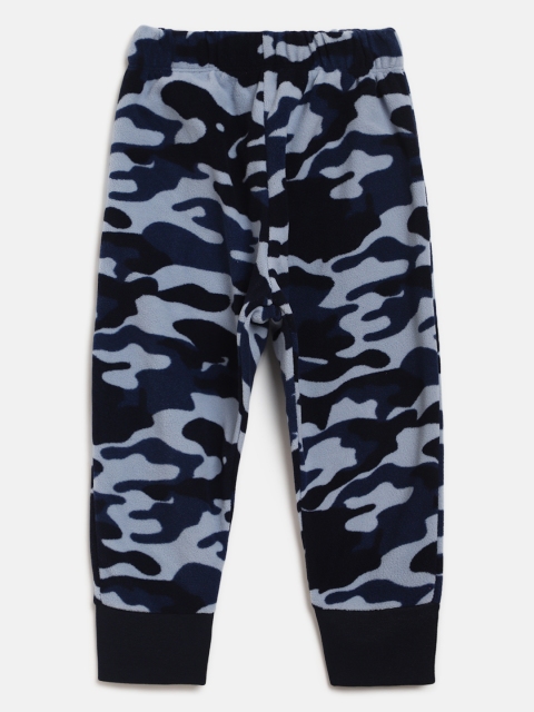 

CrayonFlakes Girls Navy Blue Camouflage Print Fleece Lounge Joggers