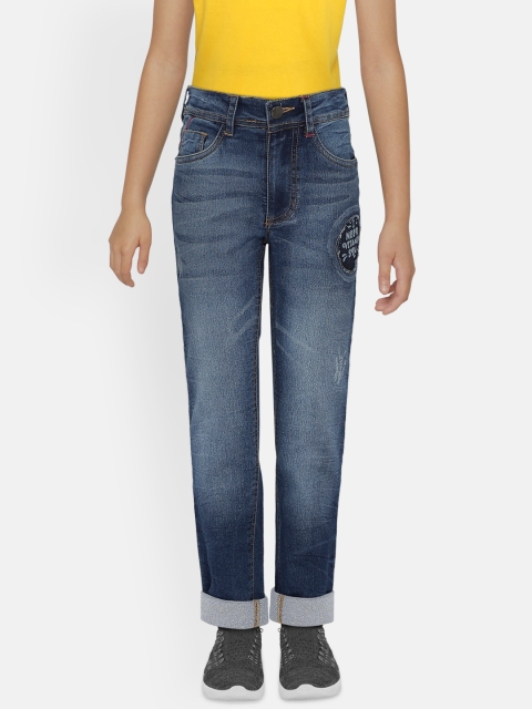 

UNDER FOURTEEN ONLY Boys Navy Blue Regular Fit Mid-Rise Clean Look Jeans