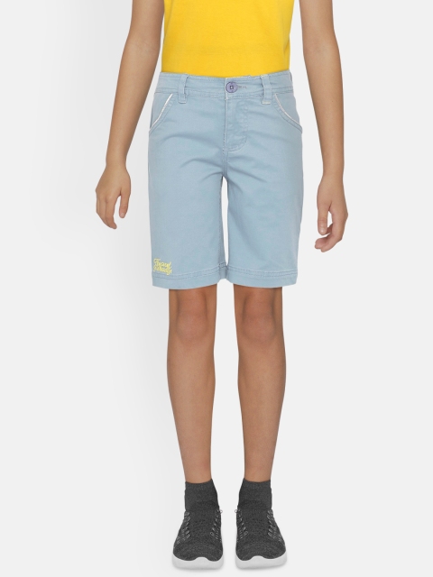 

UNDER FOURTEEN ONLY Boys Blue Solid Regular Fit Regular Shorts