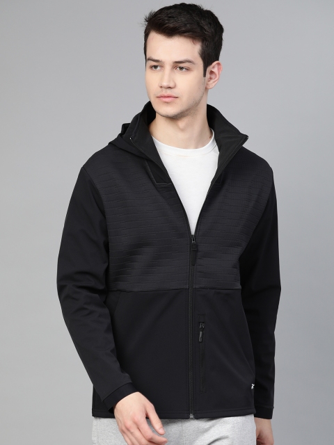 

Reebok Men Black Self Design Supply Thermmowarm Control Hood Training Sweatshirt