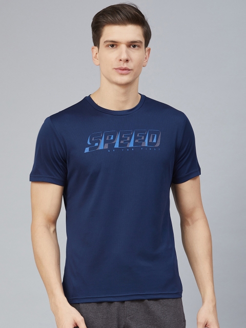 

Alcis Men Navy Blue Printed Round Neck T-shirt