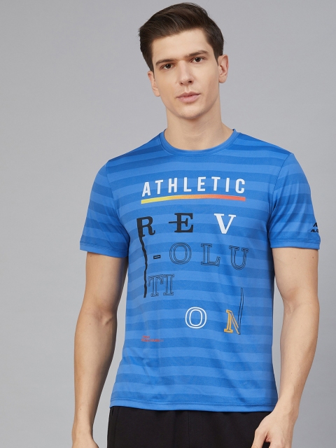 

Alcis Men Blue & White Printed Round Neck T-shirt