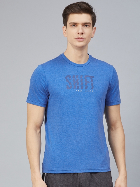 

Alcis Men Blue Printed Round Neck T-shirt