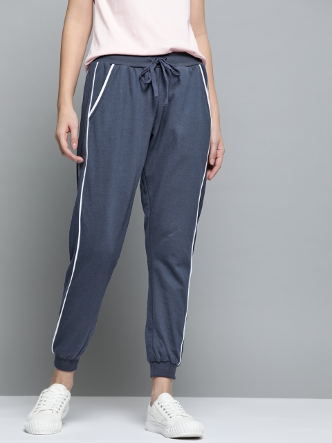 

Mast & Harbour Women Blue Solid Joggers