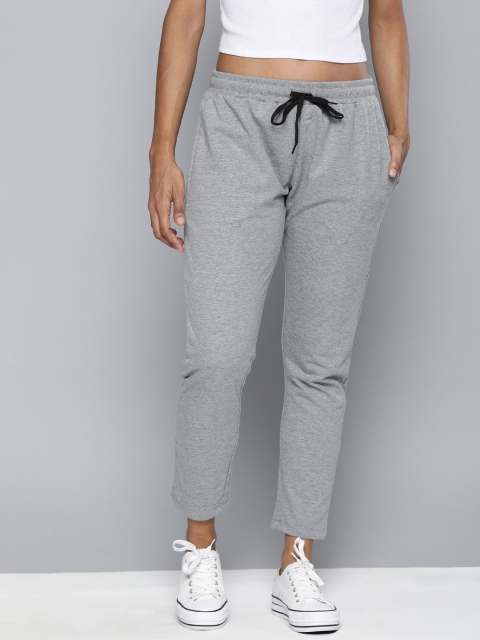 

Mast & Harbour Men Grey Melange Solid Cropped Track Pants