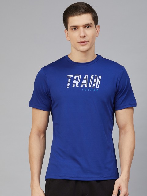 

Alcis Men Blue Printed Round Neck T-shirt