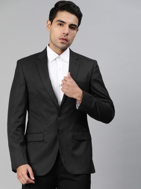 

Raymond Men Black Standard Contemporary Fit Solid Single-Breasted Formal Blazer