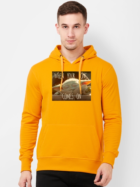 

Free Authority Star Wars Print Yellow Hoodies for Men