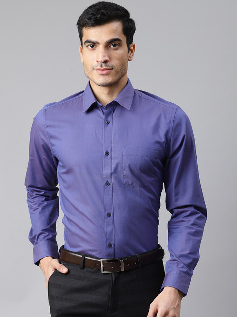 

Blackberrys Men Blue Slim Fit Solid Formal Shirt
