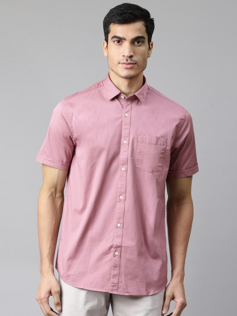 

Blackberrys Men Pink Slim Fit Travel-O-City Anti-Microbial Solid Casual Shirt