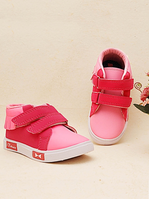 

DChica Girls Pink Colourblocked Mid-Top Sneakers